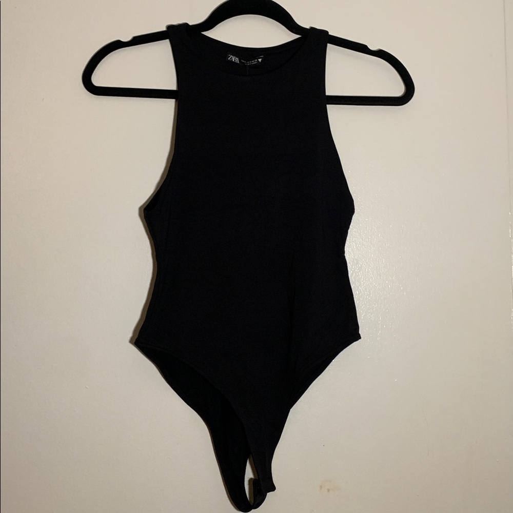 NWT Zara Black Sleeveless Bodysuit